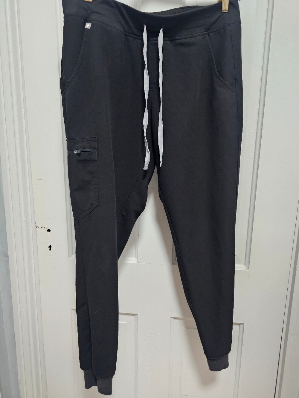 Women's Figs Black Jogger Pants with Drawstring